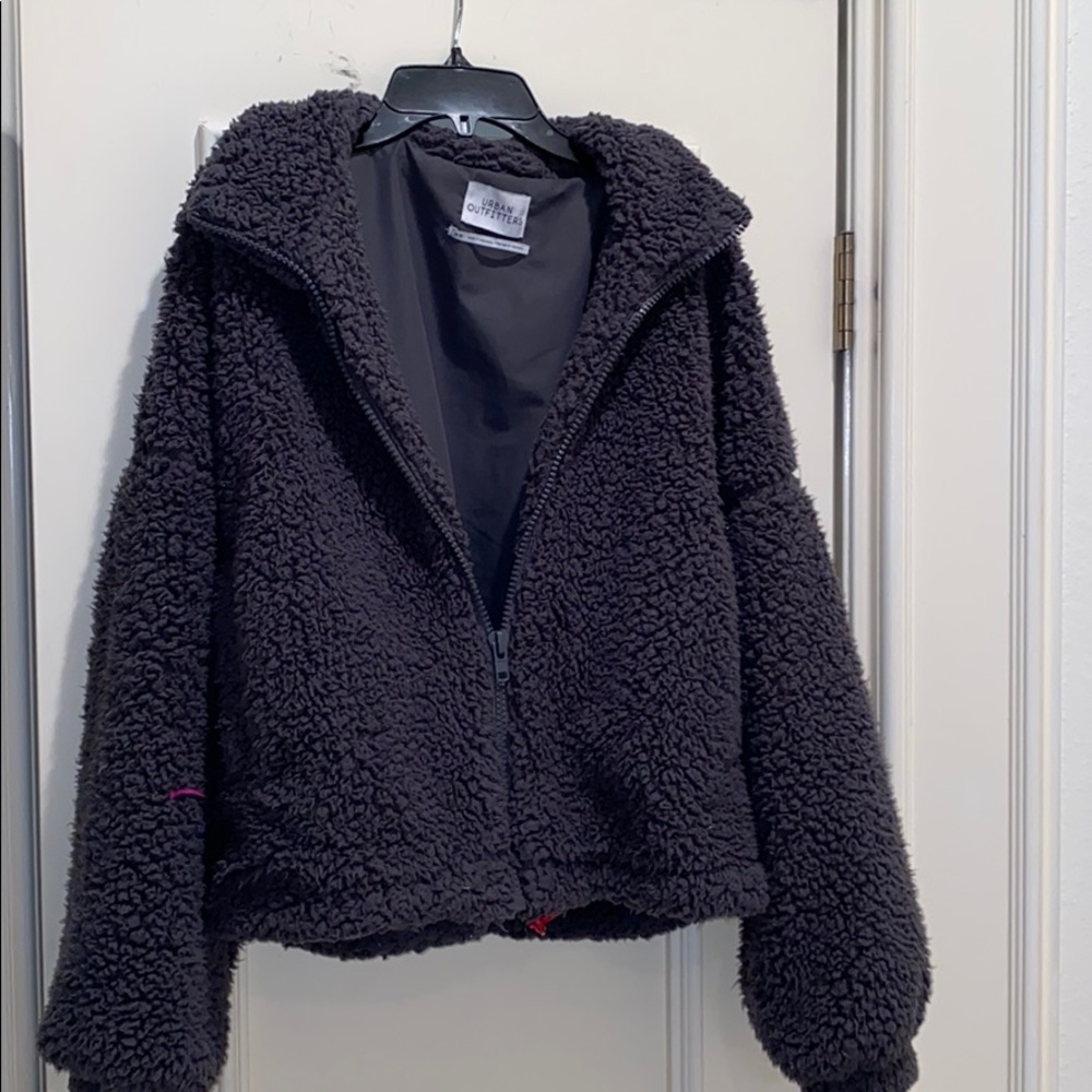 Willow Fuzzy Drawstring Teddy Jacket